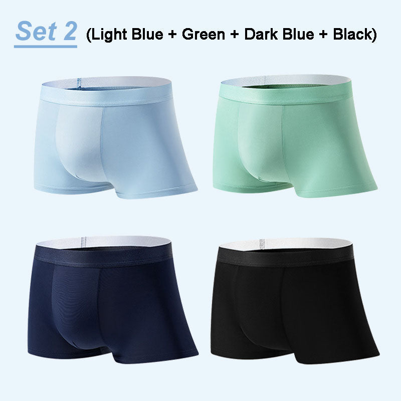 4-Pack Men's Boxer Briefs made from ultra-light, breathable material