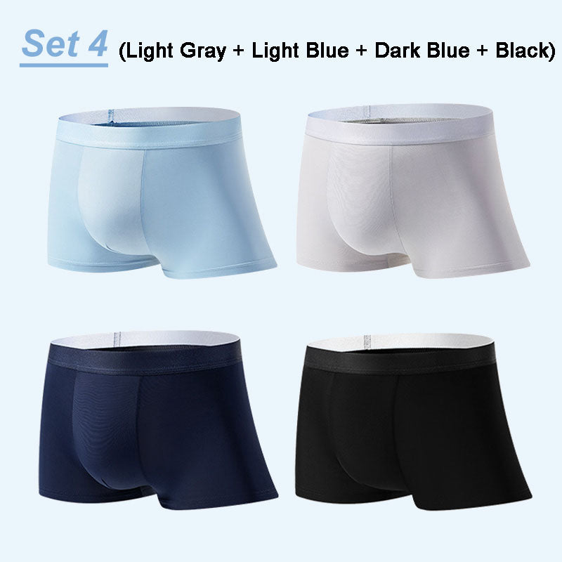 4-Pack Men's Boxer Briefs made from ultra-light, breathable material