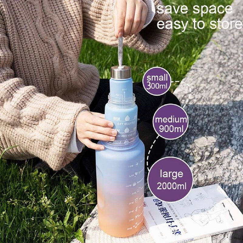 Vielseitige Trinkflasche mit motivierender Gestaltung