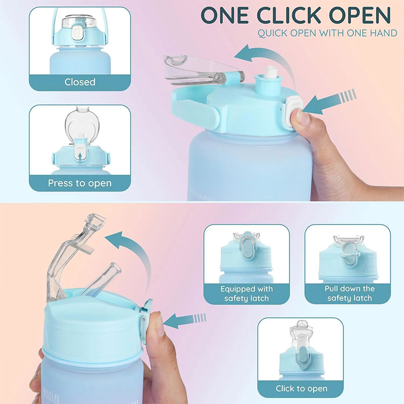 Vielseitige Trinkflasche mit motivierender Gestaltung