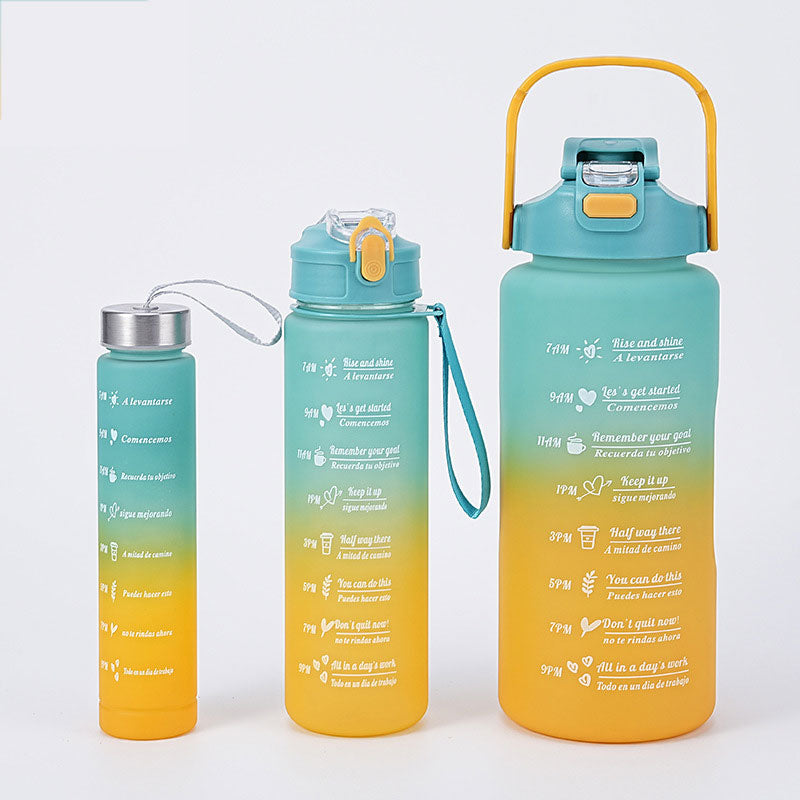 Vielseitige Trinkflasche mit motivierender Gestaltung