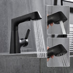 Moderne Einloch-Waschtischarmatur mit flexibler Sprühfunktion