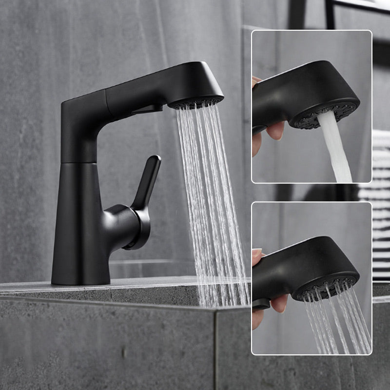 Moderne Einloch-Waschtischarmatur mit flexibler Sprühfunktion