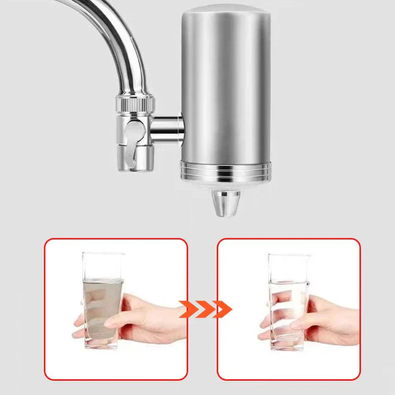 Eleganter Wasserfilter aus Edelstahl – mühelos und stilvoll
