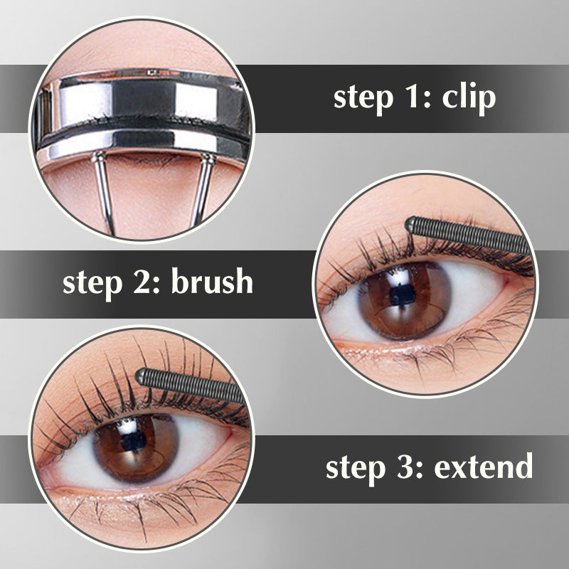 3D Curling Mascara with Metal Brush - Waterproof & Long-lasting