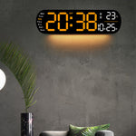 LuminaStyle | Multifunctional LED Wall Clock with Digital Display