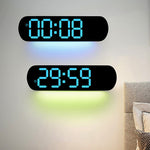 LuminaStyle | Multifunctional LED Wall Clock with Digital Display