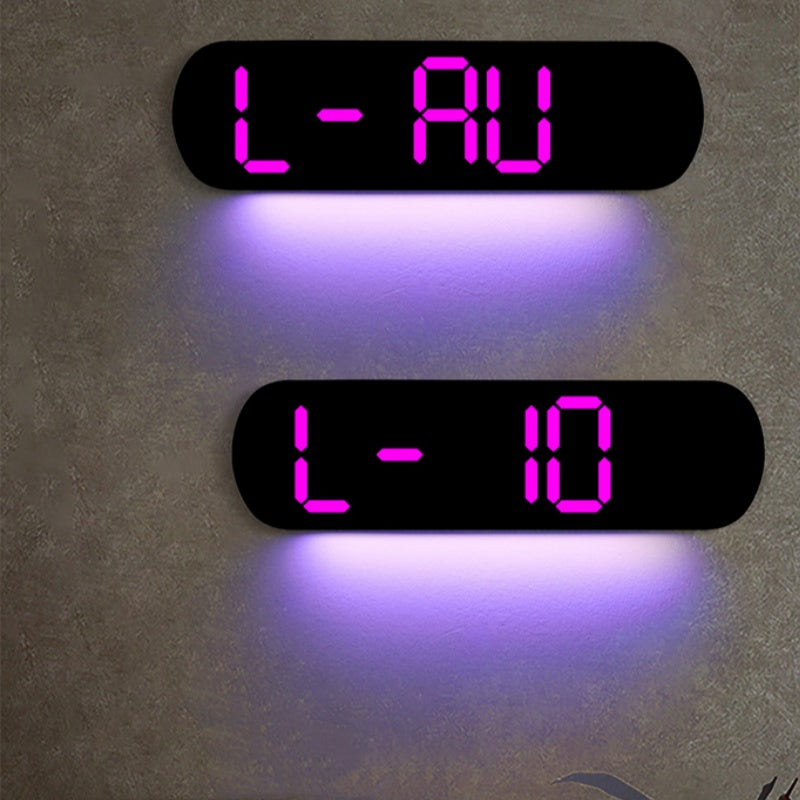 LuminaStyle | Multifunctional LED Wall Clock with Digital Display