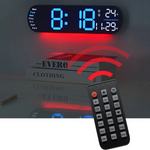 LuminaStyle | Multifunctional LED Wall Clock with Digital Display