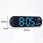 LuminaStyle | Multifunctional LED Wall Clock with Digital Display