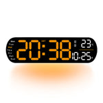 LuminaStyle | Multifunctional LED Wall Clock with Digital Display