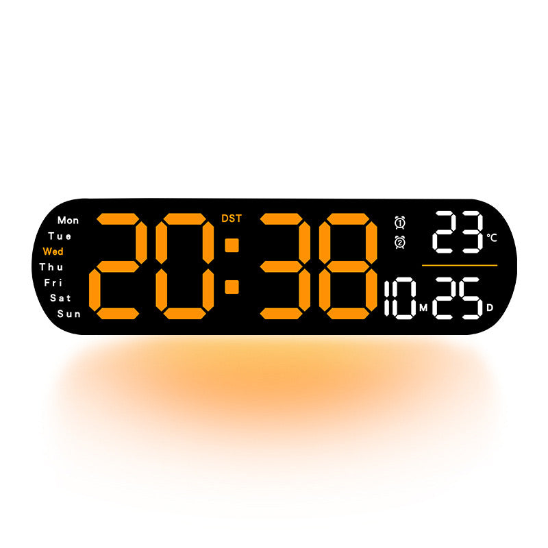 LuminaStyle | Multifunctional LED Wall Clock with Digital Display