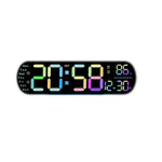LuminaStyle | Multifunctional LED Wall Clock with Digital Display