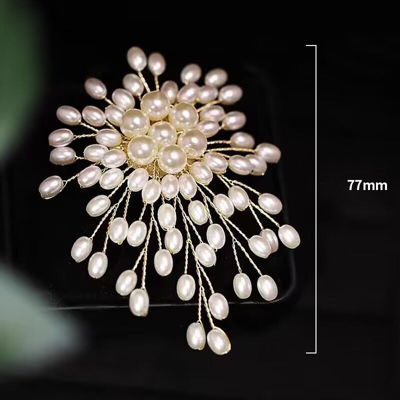 Elegant Pearl Brooch for Women – Handmade Jewelry Piece