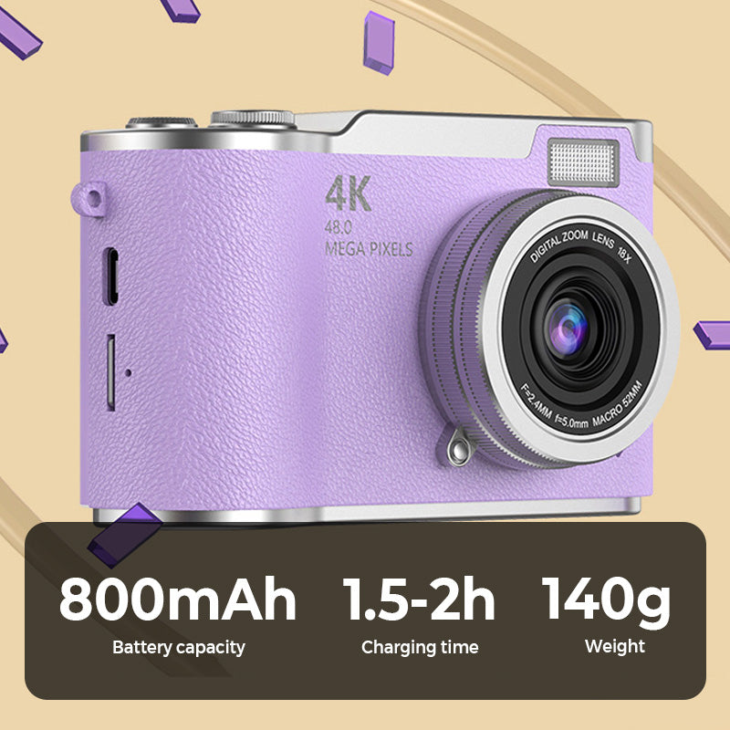 VividSnap | Digital Camera with 4K HD Flip Screen