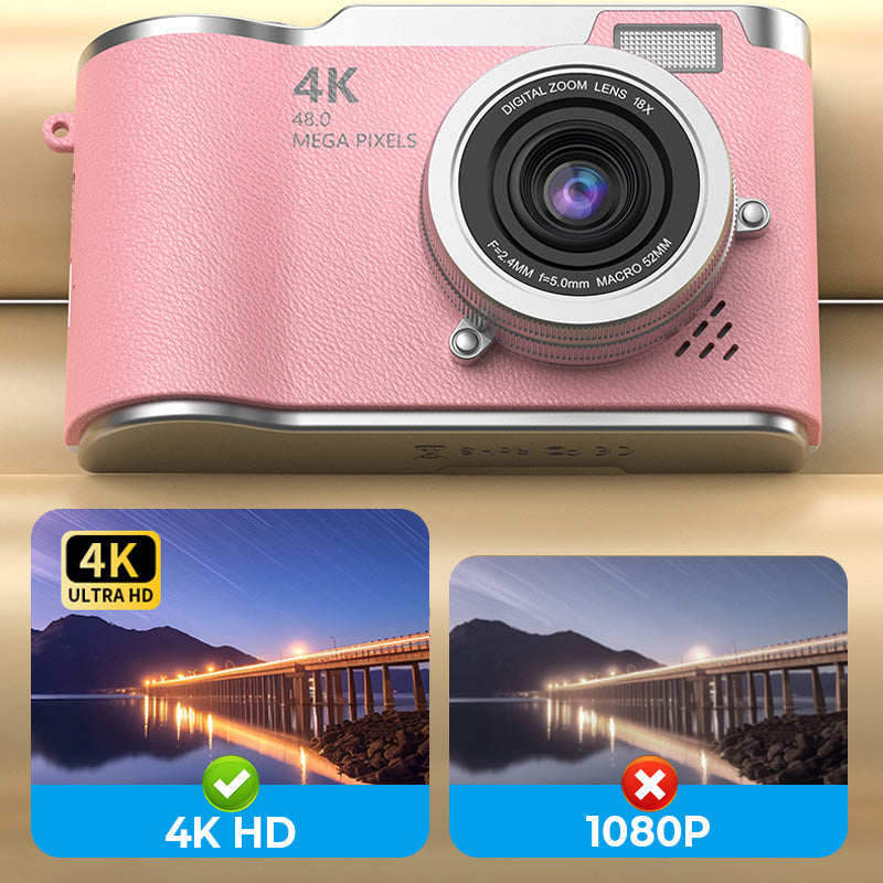 VividSnap | Digital Camera with 4K HD Flip Screen