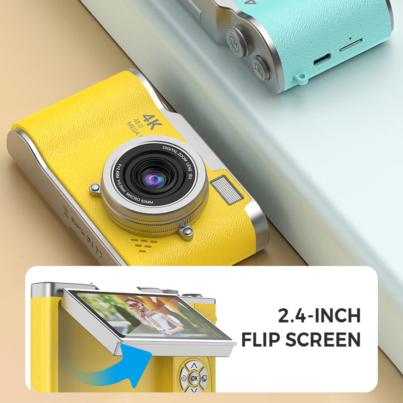 VividSnap | Digital Camera with 4K HD Flip Screen