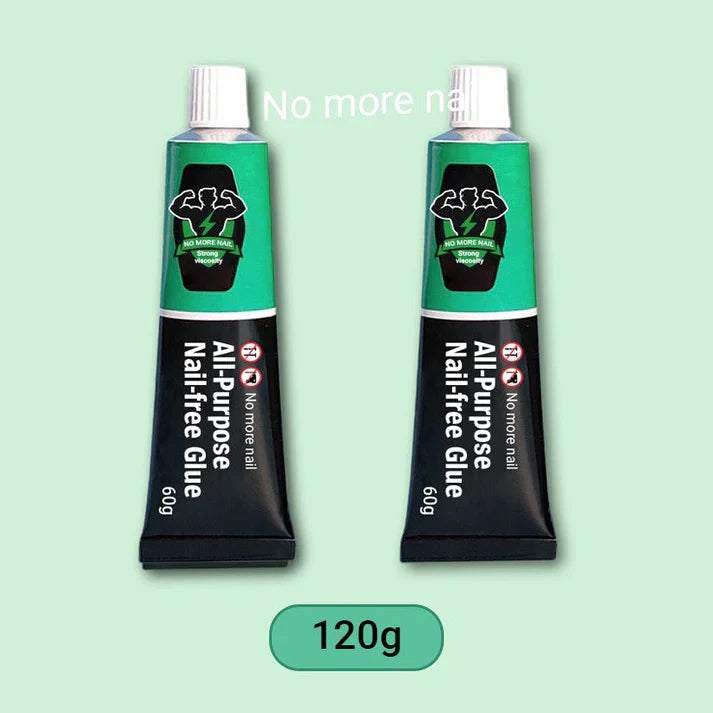 Versatile Nail-Free Adhesive – Easy Application without Damage – 2-Piece Set