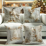 Festliches 4-teiliges Kissenbezug-Set – Stilvolle Weihnachtsdeko für Ihr Zuhause