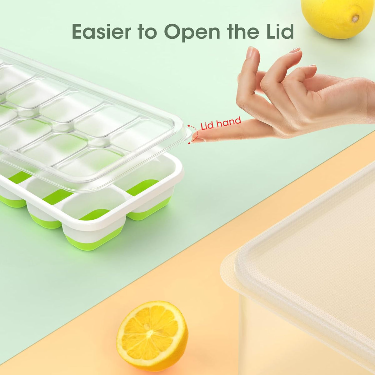 Stackable Silicone Ice Cube Molds for Unisex Use with Storage Container