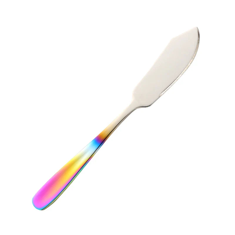 Stainless Steel Butter Knife – Colourful Spreader for Dessert, Jam, and Cream Cheese