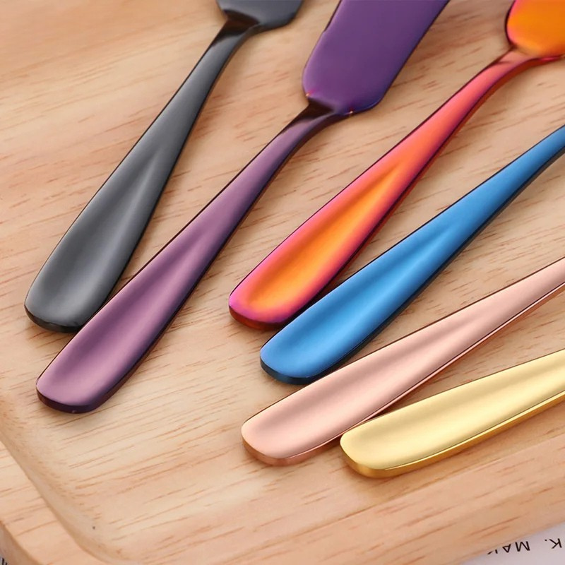 Stainless Steel Butter Knife – Colourful Spreader for Dessert, Jam, and Cream Cheese