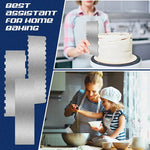 Precise Stainless Steel Cake Smoother with Double Patterns
