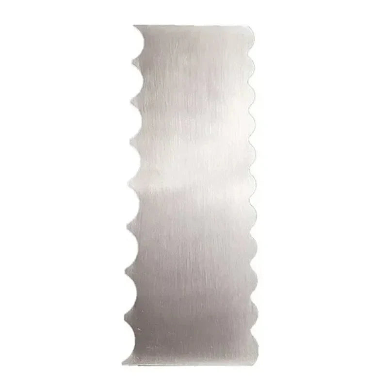 Precise Stainless Steel Cake Smoother with Double Patterns