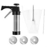 Versatile Stainless Steel Cookie Press and Cake Decorator