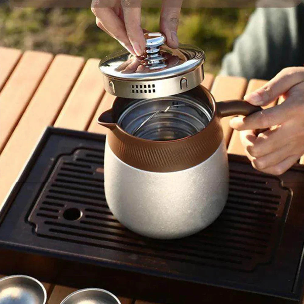 Premium Stainless Steel Teapot with Titanium Inner Coating | Tea Enjoyment
