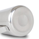 Elegant stainless steel coffee cup with milk froth design