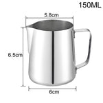 Elegant stainless steel coffee cup with milk froth design