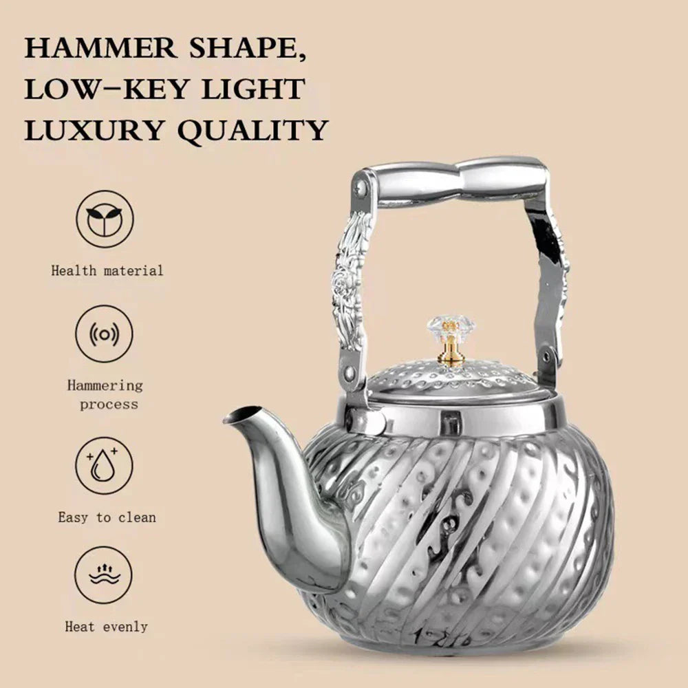High-Quality Stainless Steel Teapot with Integrated Tea Infuser – Large Capacity