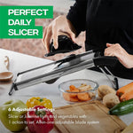 Practical stainless steel vegetable slicer with adjustable cut