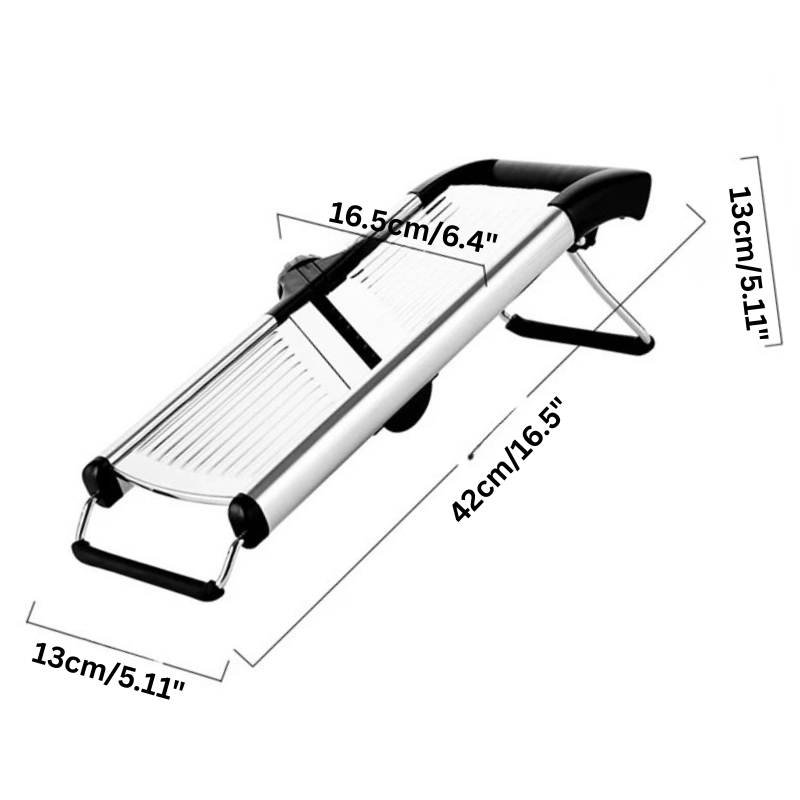 Practical stainless steel vegetable slicer with adjustable cut