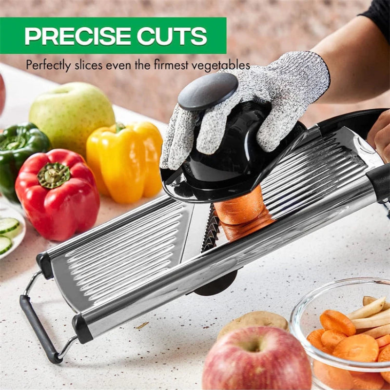 Practical stainless steel vegetable slicer with adjustable cut