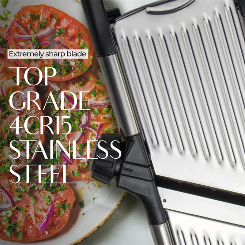 Practical stainless steel vegetable slicer with adjustable cut