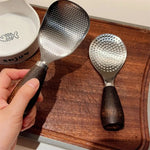Edelstahl Reisheber mit Holzgriff - Komfortabel und Stilvoll