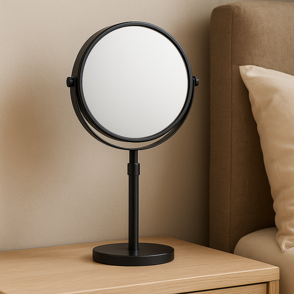 LumiMirror - Height-Adjustable LED Makeup Mirror with Magnification