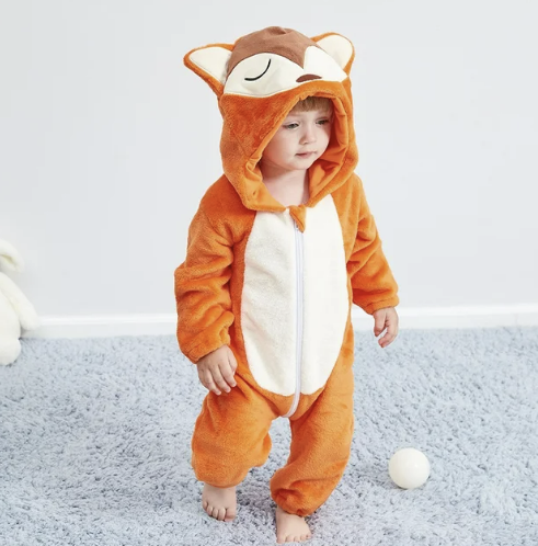 Fluffy Animal Romper for Babies | Wolklin Overall