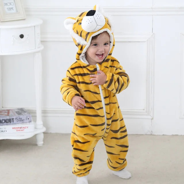 Fluffy Animal Romper for Babies | Wolklin Overall