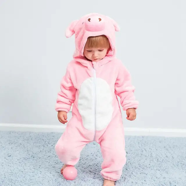 Fluffy Animal Romper for Babies | Wolklin Overall