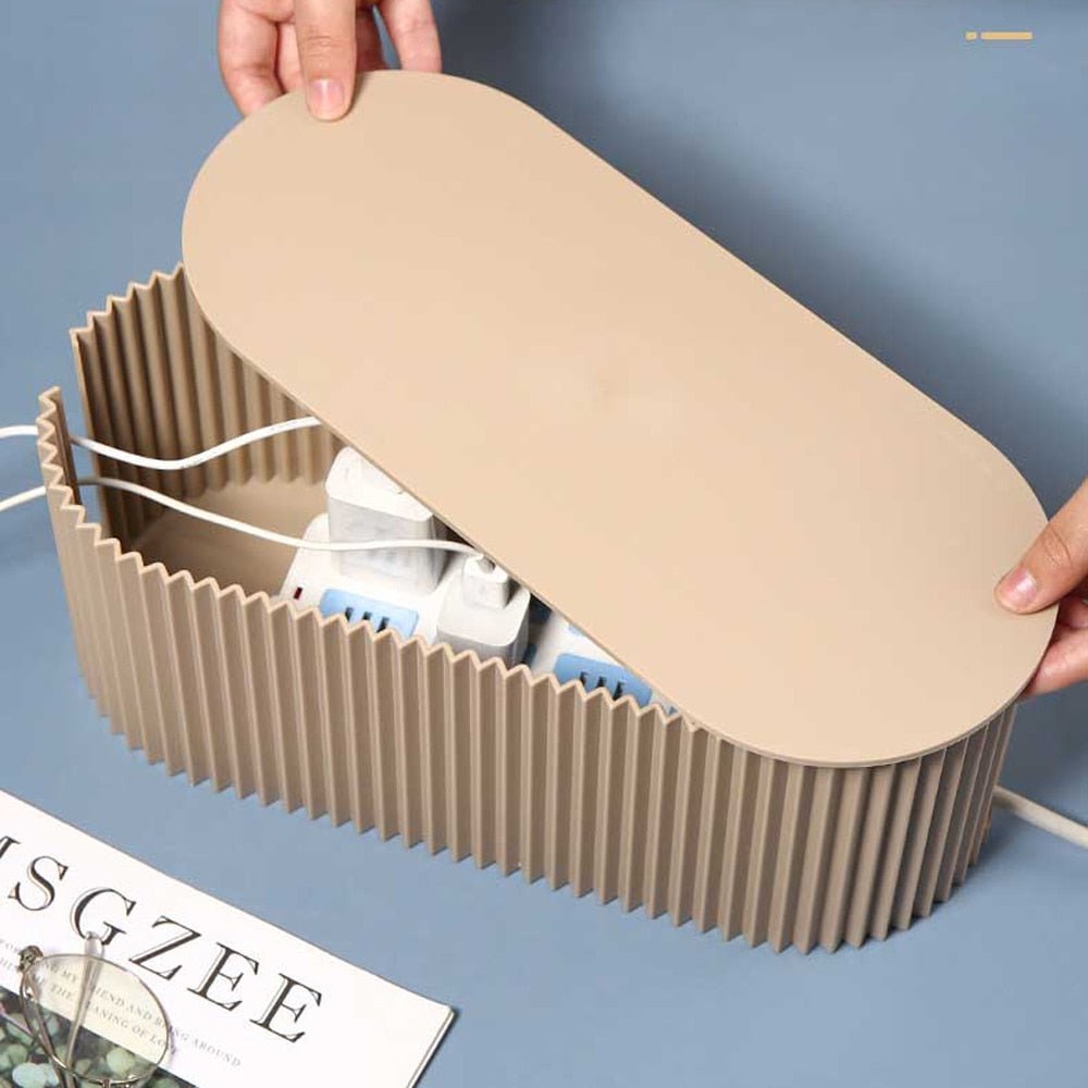 Kabelmeister Aufbewahrungsbox – Eleganter Kabel Organizer aus robustem Kunststoff