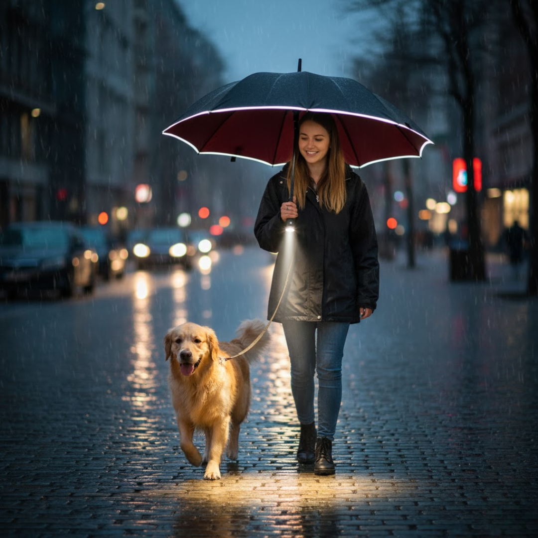 Stormproof Automatic Umbrella with LED Lighting