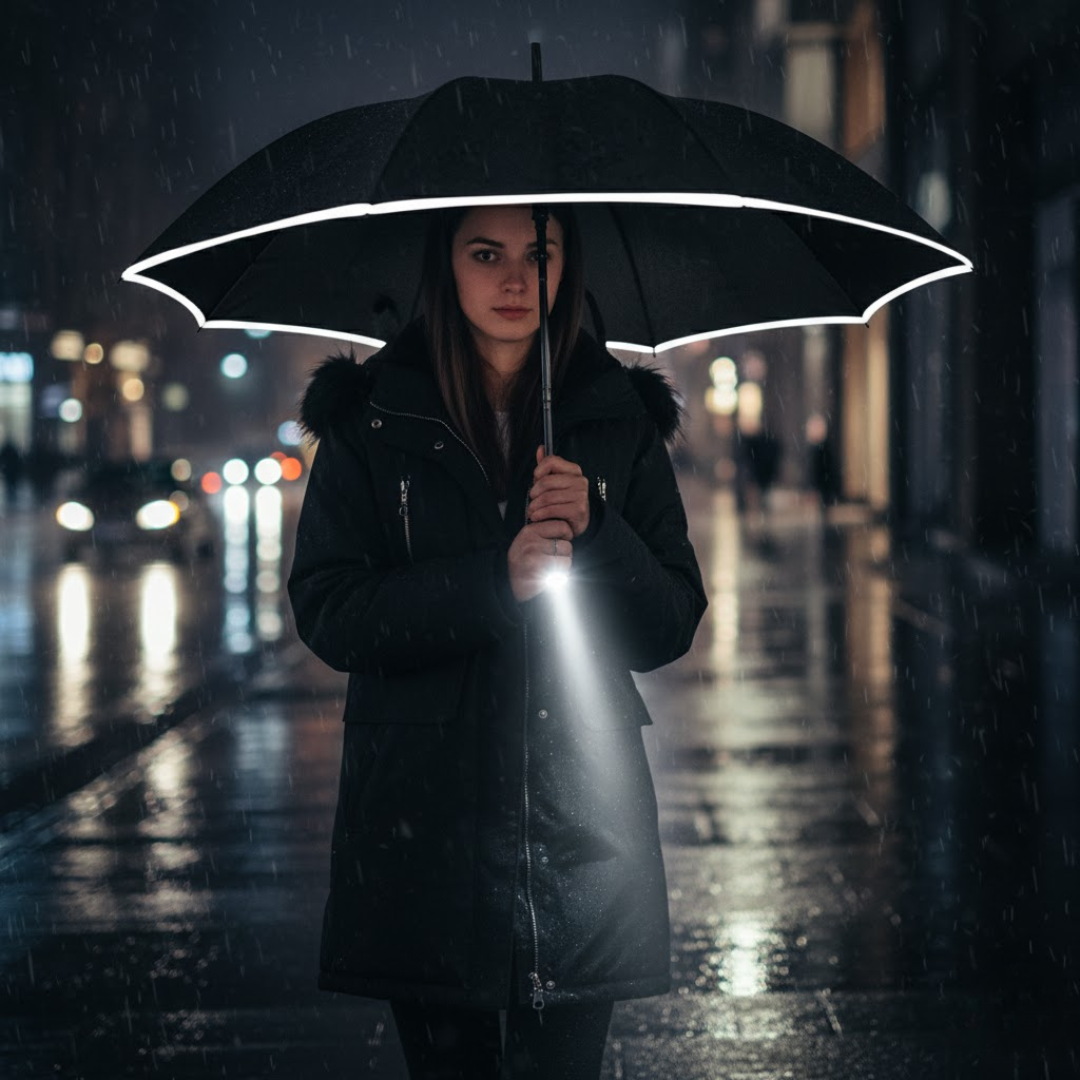 Stormproof Automatic Umbrella with LED Lighting