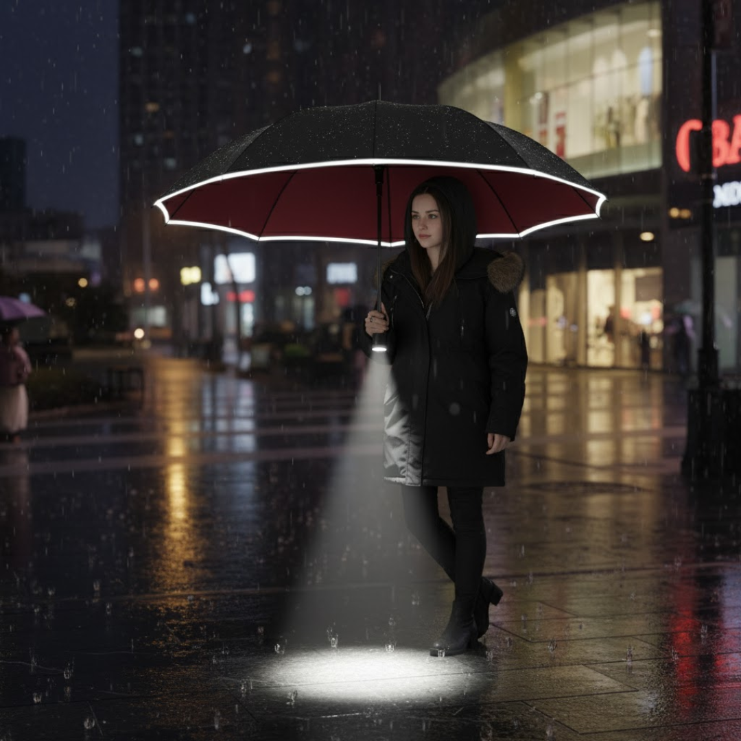 Stormproof Automatic Umbrella with LED Lighting