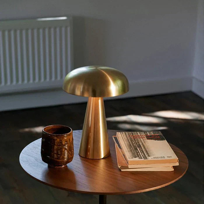 Kabellose Tischlampe im eleganten Pilzdesign mit LED
