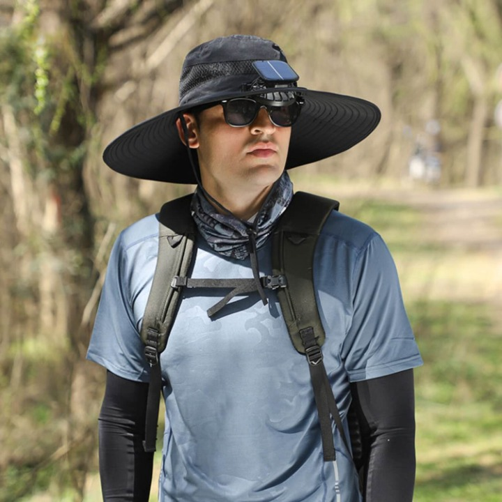 Sun Protection Cap with Integrated Fan and UV Protection