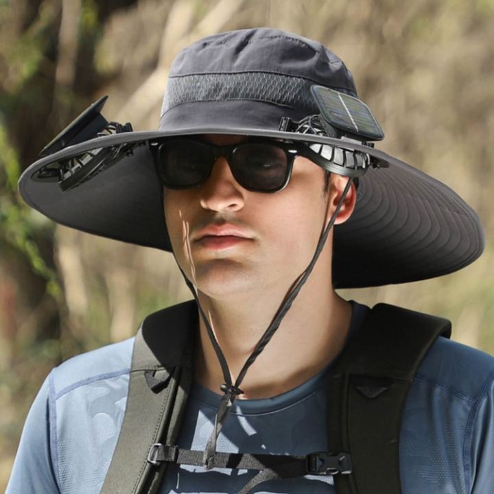 Sun Protection Cap with Integrated Fan and UV Protection