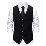 Stilvolle Herrenweste aus Wildleder – Vintage-Grün, Slim Fit
